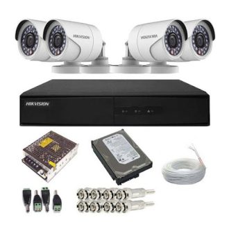 Instalação de Kit Vídeo-Vigilância 4 CAM c/ HDD
